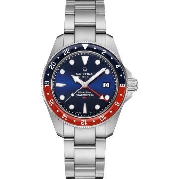 Certina DS Acition GMT Powermatic 80 Stainless Steel / Blue / Bracelet