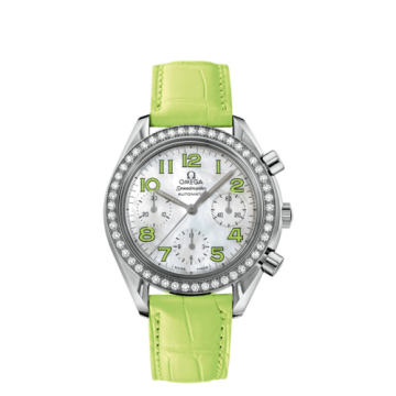 Omega Speedmaster Reduced Ladies Stainless Steel / Diamond / MOP/ Green