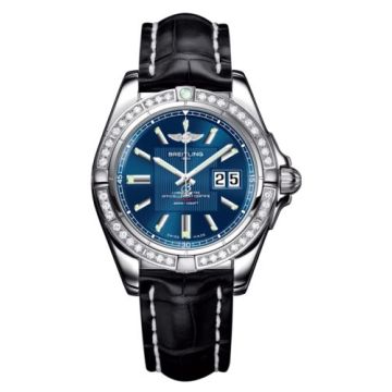 Breitling Galactic 41 Stainless Steel / Diamond / Metallica Blue / Croco