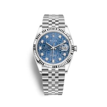 Rolex Datejust 36 Stainless Steel / Fluted / Blue Jubilee / Jubilee
