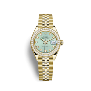 Rolex Lady-Datejust 28 Yellow Gold Diamond / Jubilee / Green Diamond