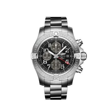 Breitling Avenger Chronograph GMT 45 Stainless Steel / Black / Bracelet