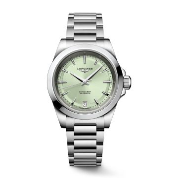 Longines Conquest 34 Stainless Steel / Mint Green  / Bracelet