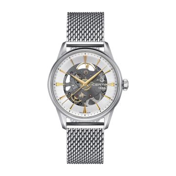Certina DS-1 Skeleton Stainless Steel / Silver / Mesh