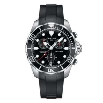 Certina DS Action Chronograph Precidrive Black / Rubber