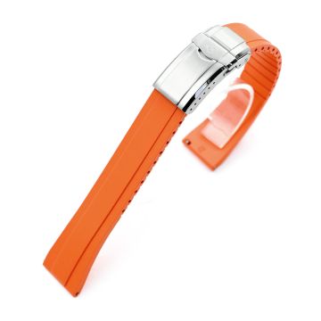 StrapXPro - DT01U Quick Release Universal Cut To Fit FKM Rubber Strap, Orange - 22mm