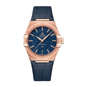 Omega Constellation Master Chronometer 39 Sedna / Blue / Alligator