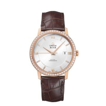 Omega De Ville Prestige Co-Axial 39.5 Red Gold / Diamond / Silver Diamond