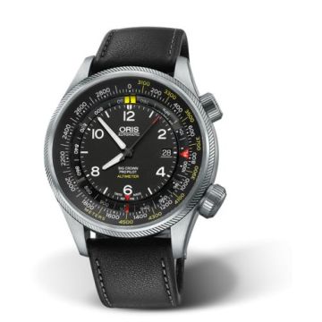 Oris Big Crown ProPilot Altimeter Meter / Black Leather