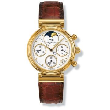 IWC Schaffhausen Kleine Da Vinci Yellow Gold / White / Brown Croco