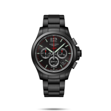 Longines Conquest V.H.P. Chronograph 42 PVD / Black / Bracelet