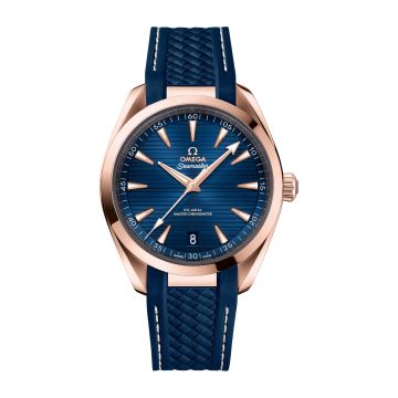 Omega Seamaster Aqua Terra 150M Master Chronometer 41 Sedna Gold / Blue / Rubber
