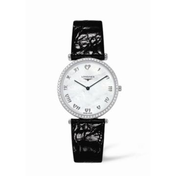 Longines La Grande Classique 33 Quartz Diamond Bezel Heart MOP