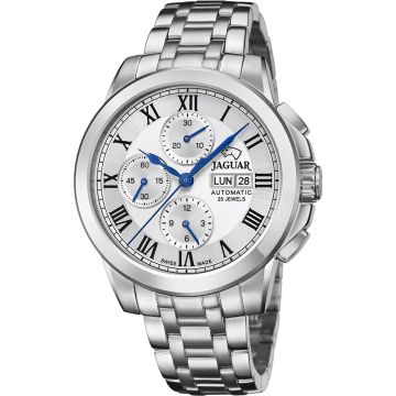 Jaguar Automatic Chronograph Day Date Silver 45mm