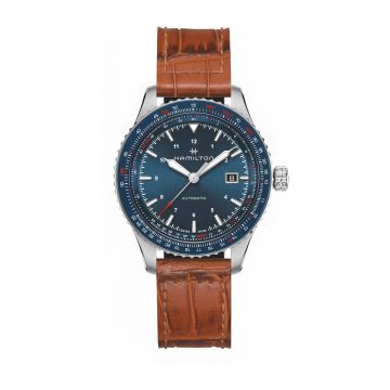 Hamilton Khaki Aviation Converter Auto Stainless Steel / Blue