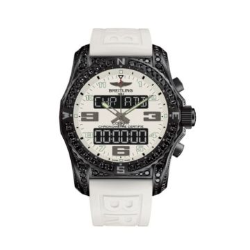 Breitling Cockpit B50 Night Mission Diamondworks Titanium / White / Rubber / Folding