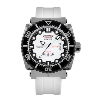 Formex Diver Quartz GMT White / Rubber