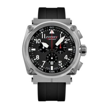 Formex Pilot Quartz Chronograph Black / Rubber
