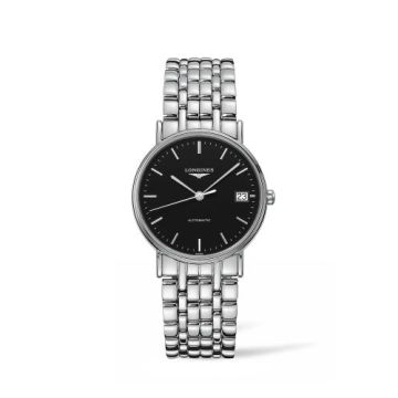 Longines Presence Automatic 34.5mm Stainless Steel / Black / Bracelet