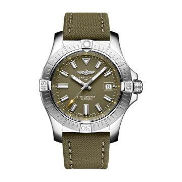 Breitling Avenger Automatic 43 Stainless Steel / Green / Military / Pin