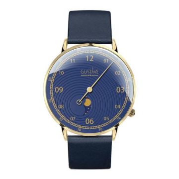 Gustave & Cie 12H Georges Or & Bleu Cuir Bleu Océan 40mm