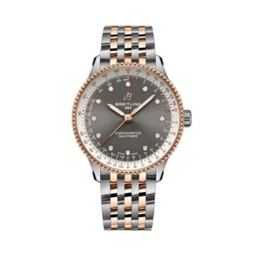 Breitling Navitimer Automatic 36 Stainless Steel - Red Gold / Grey / Bracelet
