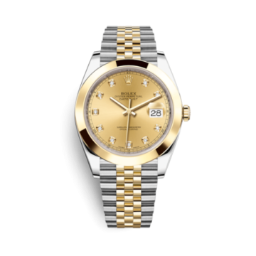 Rolex Datejust 41 Rolesor Yellow Smooth / Jubilee / Champagne - Diamond
