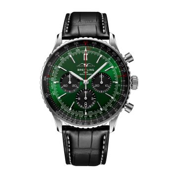 Breitling Navitimer B01 Chronograph 46 Stainless Steel / Green / Alligator - Folding