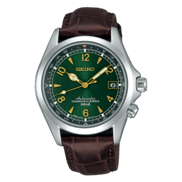 Seiko Mechanical Alpinist Stainless Steel / Green / Strap