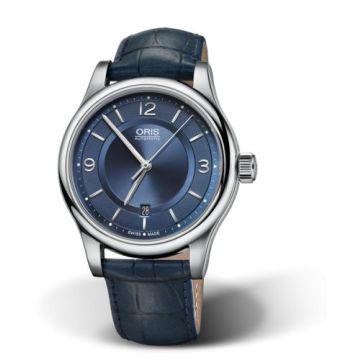 Oris Classic Date 42 Stainless Steel / Blue