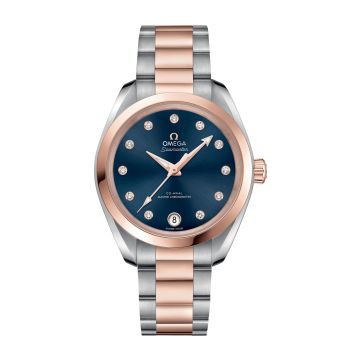 Omega Seamaster Aqua Terra 150M Master Chronometer 34 Stainless Steel / Sedna Gold / Blue / Bracelet