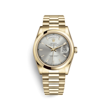 Rolex Day-Date 36 Yellow Gold Domed / President / Silver