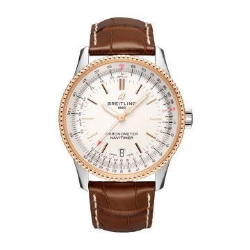 Breitling Navitimer 1 38 Automatic Stainless Steel / Red Gold / Silver / Croco / Pin