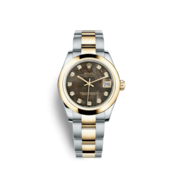 Rolex Datejust 31 Rolesor Yellow Domed / Oyster / Black MOP