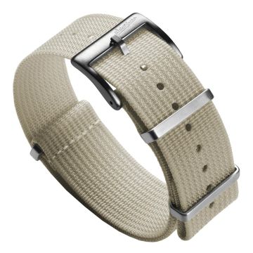 WatchGecko Ridge British Military Watch Strap - Beige - 22mm