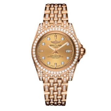 Breitling Galactic 32 Sleek Edition Rose Gold / Diamondworks / Golden Sun Diamond / Bracelet