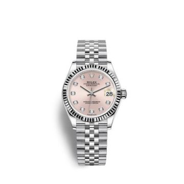 Rolex Datejust 31 Stainless Steel Fluted / Jubilee / Pink - Diamond