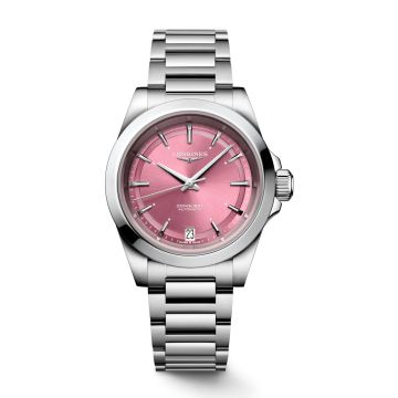 Longines Conquest 34 Stainless Steel / Pink  / Bracelet