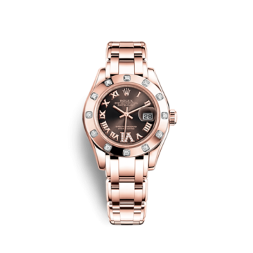 Rolex Datejust Pearlmaster 29 Everose Diamond / Chocolate Roman