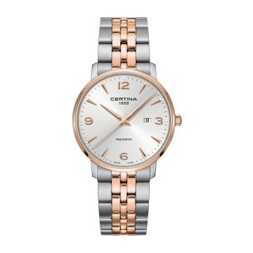 Certina DS Caimano 39 Stainless Steel / Rose Gold PVD / Silver / Bracelet