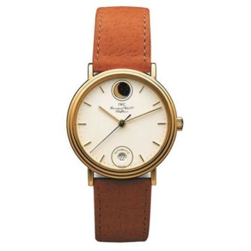 IWC Schaffhausen Portofino Automatic Moonphase / Yellow Gold / White / Strap