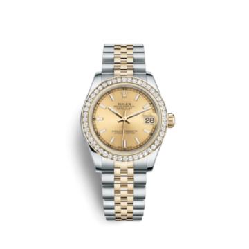 Rolex Datejust 31 Rolesor Yellow Diamond / Jubilee / Champagne