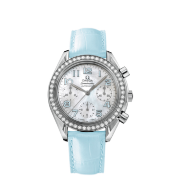 Omega Speedmaster Reduced Ladies Stainless Steel / Diamond / MOP / Blue
