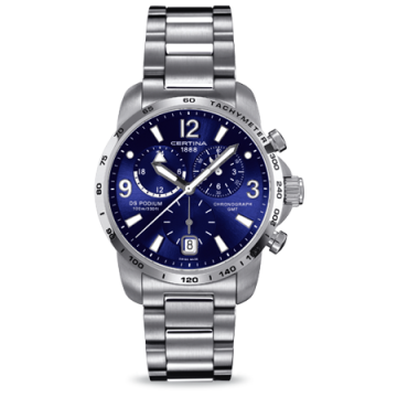 Certina DS Podium Big Size Chrono GMT Blue