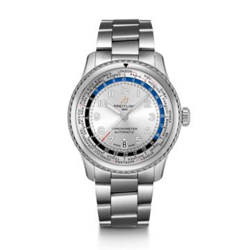 Breitling Navitimer 8 B35 Automatic Unitime 43 Stainless Steel / Silver / Bracelet
