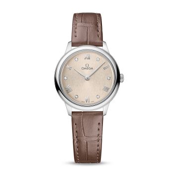 Omega De Ville Quartz 27.5 Stainless Steel / Beige - Diamond