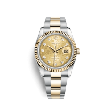Rolex Datejust 36 Rolesor Yellow Fluted / Oyster / Champagne Computer