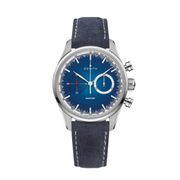 Zenith El Primero Chronomaster 38 Stainless Steel / Solar Blue / Alcantara