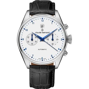 Claude Bernard Proud Heritage Automatic Chronograph Black / White