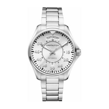 Hamilton Khaki Pilot Day Date Auto 42 Stainless Steel / Silver / Bracelet